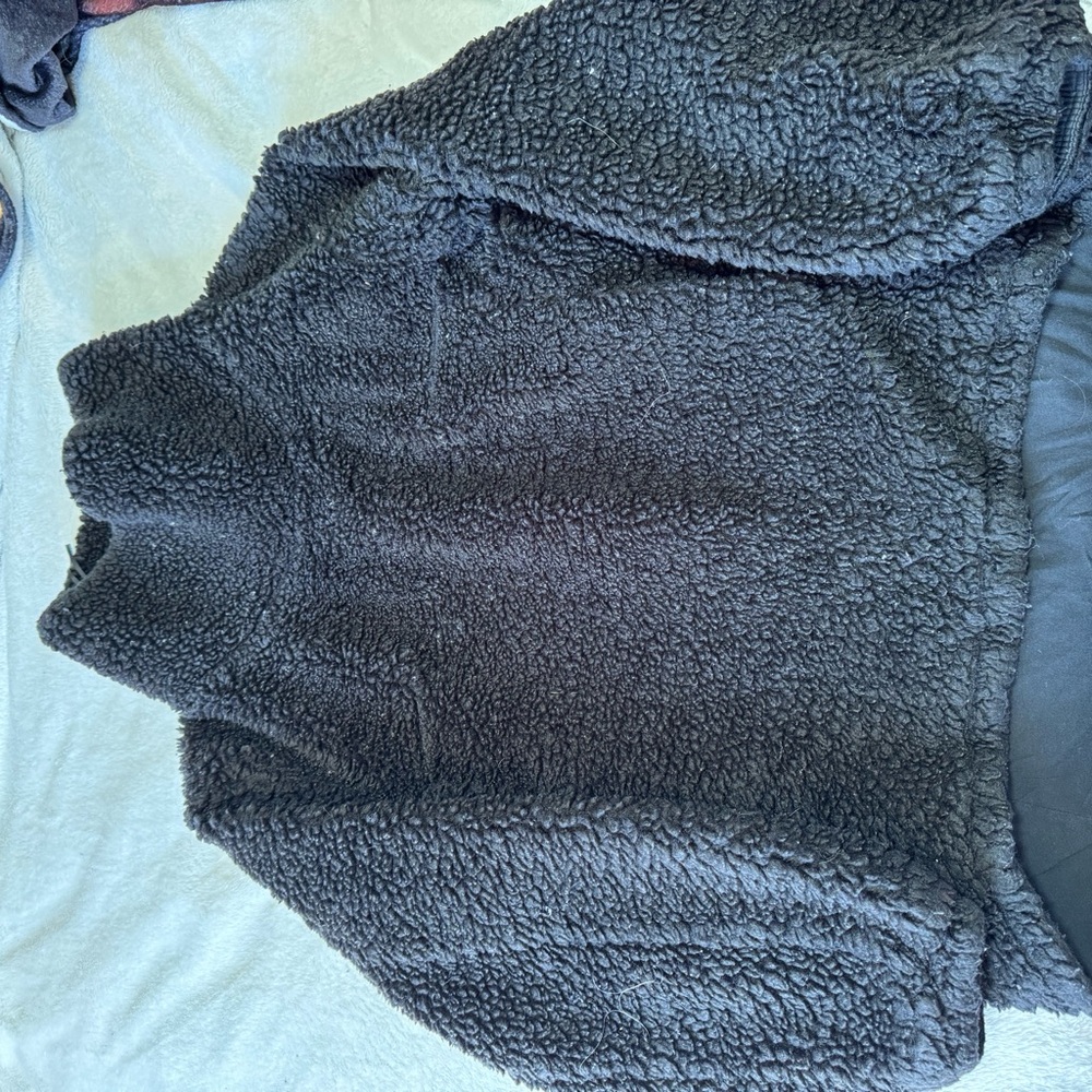 Lululemon Black Teddy Jacket Plush Fleece Relaxed Fit